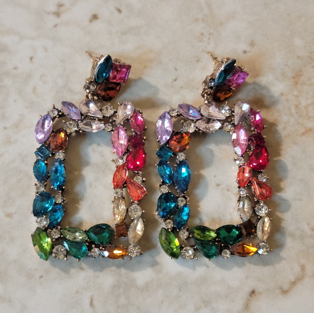 🆕️ Beautiful Diamond Colorful Earrings🥰